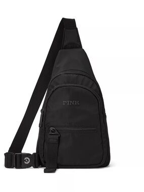 PINK Victoria's Secret Black Sling Belt Bag